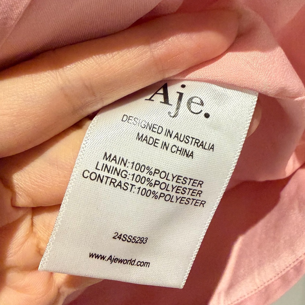 Aje Strapless Pink Ruffled Ruched Mini Dress - Picture 7 of 11
